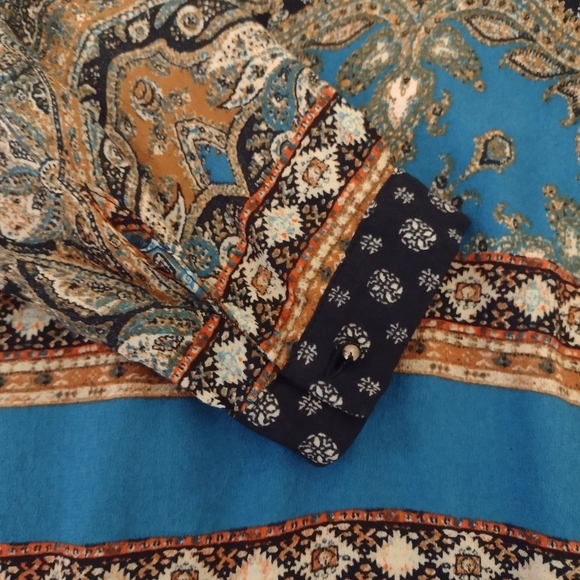 Anthropologie Meadow Rue Black Print Popover Flowy Blouse NWOT Size S - Picture 10 of 10